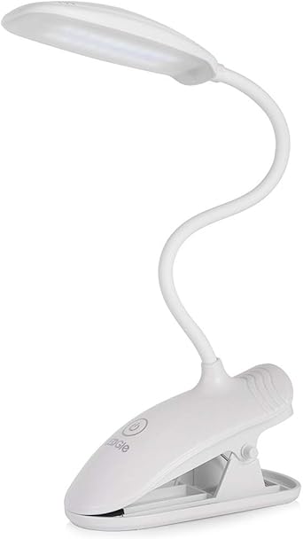 ledgle lampara pinza lampara lectura luz de lectura con recargable cable usb regulable de 8w segura para la vista cuello de cisne flexible para