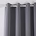Deconovo Solid Room Darkening Curtains Thermal Insulated Blackout Curtains Grommet Blind Curtains for Living Room 52W x 63L Inch Light Grey 1 Pair