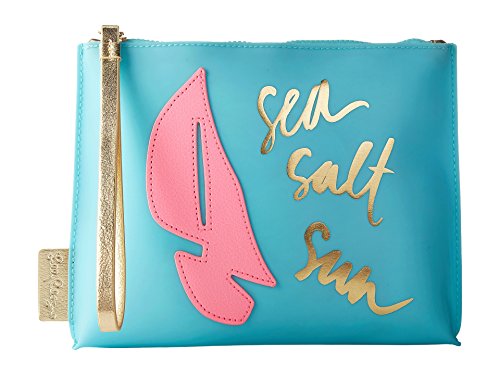 Lilly pulitzer women s jelly wristlet pouch seaside aqu…