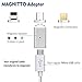3 pack Magnetic Adapters MAGNITTO, USB Type C+Micro USB+Lightning to Micro USB Convert Connector for Samsung Galaxy S8 Plus S7 Note 8 Pixel XL Nexus 5X 6P LG G5 G6 V20 HTC iPhone X 8 7 Plus 6s 5s iPad