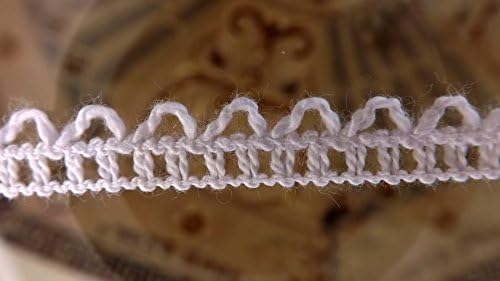20 Yards White Huber Vintage Cluny Knit Crocheted Lace 3/8" Wide
