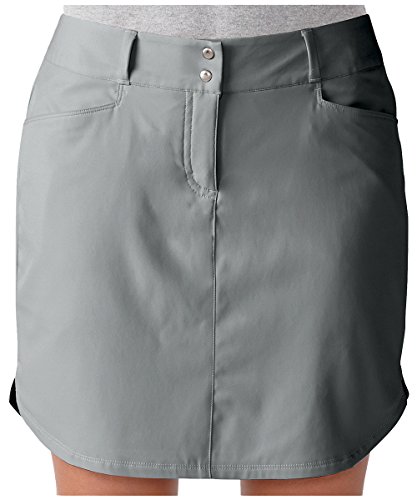 adidas Golf Women's Essentials 3-Stripes Skort, CH Solid Grey, Size 10