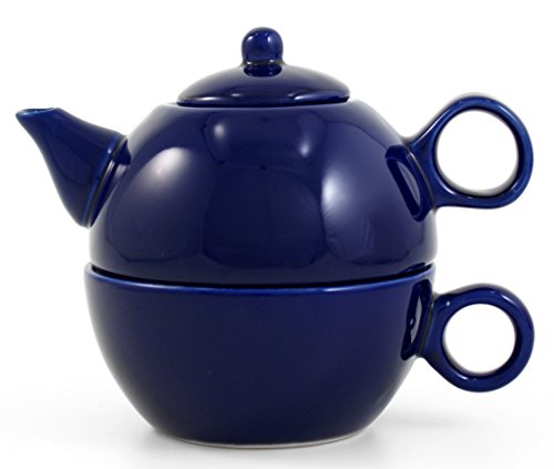 Royal Blue Tea For One Teapot & One Cup Tea for Me Pot