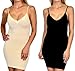 Patricia Lingerie Women's Shapewear Microfiber Stretch Control Slip Dress 2 Pack Black/Nude X-Large