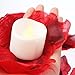 obmwang Pack of 24pcs Realistic Flameless LED Tea Light Candles and 1000pcs Dark Silk Rose Petals Artificial Red Rose Flower Petals, Ideal for Valentine's Day, Proposal, Wedding, Anniversary, Honeymoo