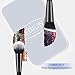 4 pcs Travel Makeup Brush Set - HEDILINA Makeup Brushes Kit, Powder Brush, Foundation Brush, Eyeshadow Brushes, all in a Compact Box (Sapphire Blue)