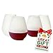 Silicone Wine Glasses - Set of 4 - Unbreakable Outdoor Rubber Wine Cups: 14 oz, Clear Silicone. 100% Dishwasher Safe - Shatterproof Glass for Travel, Outdoor, Picnic, Pool, Boat, Camping