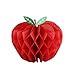 HEARTFEEL Pack of 5 Honeycomb Apple Tissue Honeycomb Hanging Apples Decorations Back to School Theme Fruit Decoration Garden Room Decoration Party Favors (Apple)