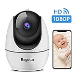 WiFi Camera, Bagotte 1080P FHD Home Security Camera with Super IR Night Vision, 2-Way Audio, Motion Detection, Pan/Tilt/Zoom Pet Camera for Baby/Elder/Nanny