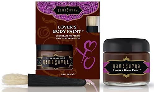 Kama Sutra Lover's Body Paint CHOCOLATE RASPBERRY Flavored Edible Lubricant [Add a fun, artistic, and edible element to your for play] : Size 2 fl.Oz
