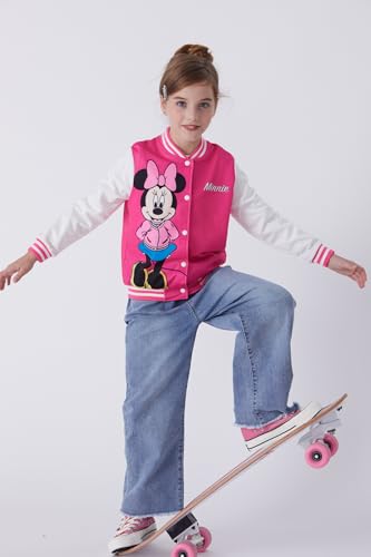 Disney Minnie Mickey Stitch Princess Frozen Elsa Marvel Jacket Lightweight Coat Button up Color Block Sweatshirt 2-14 Years