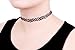 Uniqhia Leather Chain Necklace for Women Girls Choker Tassel Necklace Velvet Length Adjustable
