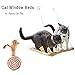 ZALALOVA Window Cat Seat, Cat Window Perch Hammock Space Saving Design w/1Pc Funny Cat Toy 1Pc Extra Suction Cup Window Seat Cat Shelves All Around 360° Sunbath Holds Up to 50lbs for Any Cat Size