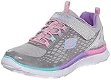 Skechers Kids Skech Appeal Align Strap Sneaker (Little Kid/Big Kid),Silver/Multi,10.5 M US Little Kid