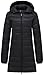 wantdo Women's Packable Puffer Coat Hooded Lightweight Long Winter Coats