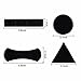 PartLove LCL18070301 6 Pack Reusable and Washable Phone Holder, Nano Rubber Pads, Fixate Pad Sticky to Toilet Wall Glass Mirrors, Dashboard, Kitchen, Cabinet Office, Black