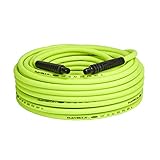 Flexzilla Air Hose, 1/4 in. x 100 ft, 1/4 in. MNPT Fittings, Heavy Duty, Lightweight, Hybrid, ZillaGreen - HFZ14100YW2