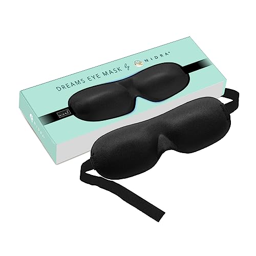 Nidra Small Medium Sleep Mask for Women & Men, Blackout Blindfold Eye