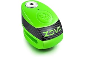 ZOVII Alarm Disc Lock - Motorcycle Security with Double Locking Technology to Counter Crowbar and Screwdriver Leverage Attack