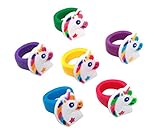 Unicorn Rubber Rings For Party Favors - Pack Of 36 Rings
