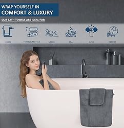 Extra Large Bath Sheet Set of 4,Ultra Soft Fluffy