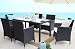 Baner Garden 7 Pieces Outdoor Furniture Complete Patio PE Wicker Rattan Garden Dining Set, Full, Black primary