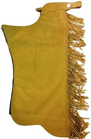 B Bar B Western Chap Adult Basic Show Concho Fringe XL Sand 05-05-0129