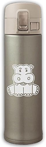 Cupcari Stainless Steel Mug Baby Hippo Custom Vacuum Cup, 16-Ounce, Yellow