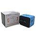 Jushoor International Travel Power Adapter with 3 USB & 1 Type C Output Port Charger, support worldwide AC 100-240V, Wall Outlet for UK, US, AU, Europe & Asia- Blue