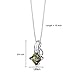 PEORA Created Black Fire Opal Signature Solitaire Pendant Necklace for Women 925 Sterling Silver, 1.50 Carats Princess Cut 8mm, with 18 inch Chain, Opal Necklaces for Women, Opal Wedding Necklace