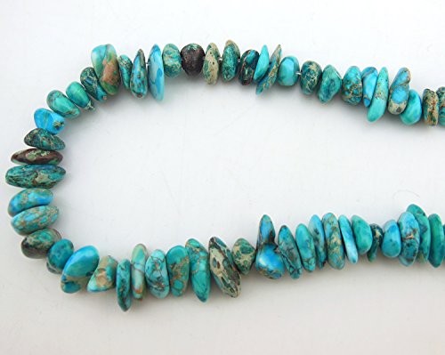 COIRIS 15'' Strand 9-14MM Real Natural Blue Turquoise Imperial Jasper Chips Stone Loose BeadsS for Necklace Jewelry DIY Making Design (St-1076)
