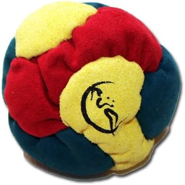 Flames 'N Games 6 Panel Hacky Sack - Green/Red/Yellow