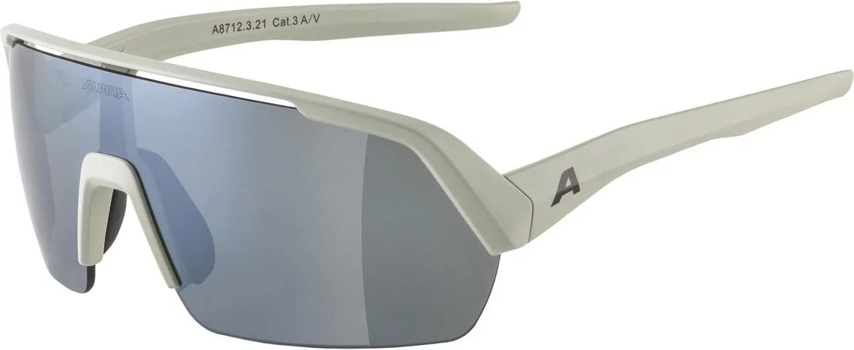 ALPINA Unisex - Adults, TURBO HR sports glasses, cool-grey matt/black, One Size