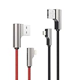 AUKEY Lightning Cable (3.3ft - 2 Pack) Nylon Braided [ Apple MFi Certified ] iPhone Charging Cable Compatible with iPhone X / 8/8 Plus / 7/7 Plus / 6/6 Plus, iPad and Other Apple Devices
