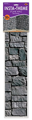 Beistle Stone Wall Backdrop Party Accessory | 4-Feet by 30-Feet | (1-Count)
