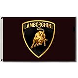 Cayyon Lamborghini Flag Banner 3x5 ft Black Banner