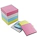 Outuxed 16Pcs Colorful Sticky Notes, Memo Notes, Self-stick Notes, Lined,3”x3”, 80 Sheets/Piece, 4 Colors