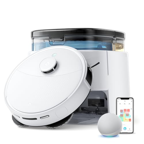 Lefant M3 Robot Vacuum Cleaner with Mop Function, 12000 Pa, Lifting the Mop, LiDAR Navigation, Multi-Floor Mapping, Avoid Obstacles, Anti-Collision, Absorption of Pet Hair, WLAN 2.4G/5G