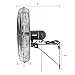 OEM TOOLS 24 Inch High-Velocity Indoor Oscillating Wall Mount, Old Model Commercial Fan, 6400 CFM, Black