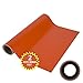 Angel Crafts 12" by 8' Orange Self Adhesive Vinyl Roll with THICK CORE for BEST Cutting Memory - for Cricut, Silhouette Cameo, Craft Cutters, Printers, Letters, Wall Decor, Decals, & More!