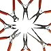 Kurtzy 8 Pack Mini Jewelry Plier Tool Kit Set with Soft Grip Handles - Precision Wire Cutters, Needle, Round & Bent Nose Pliers - Tools For Making Crafts, Beading, Electrical & Electronics