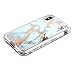BAISRKE iPhone Xs Max Case, Shiny Rose Gold Marble Heavy Duty Hybrid 3-Layer Full-Body Protect Case Cover for iPhone Xs Max [6.5 inch] - White