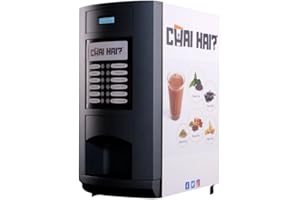 Chai Hai Instant Chai Tea Maker | Commercial Use Tea Vending Machine I 4 Flavour Options with Digital Buttons ITea Dispenser 