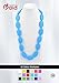 Consider It Maid Silicone Teething Necklace for Mom to Wear - FREE E-BOOK - BPA FREE and FDA Approved - Original (Deep Skyblue)