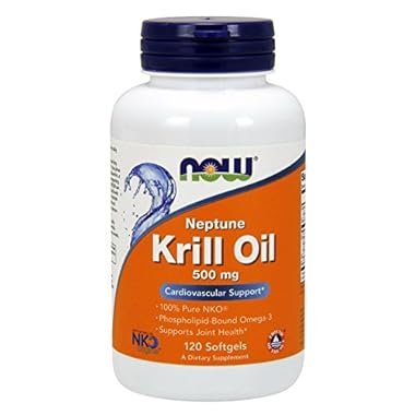 NOW Foods Supplements, Neptune Krill Oil 500 mg, Phospholipid-Bound Omega-3, Cardiovascular Support*, 120 Softgels