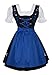 Edelweiss Creek 3-Piece Short Black & Blue German Dirndl Dress for Oktoberfest & Halloween (8)