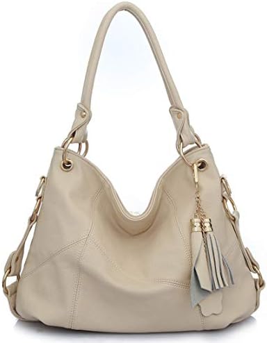 Genuine Leather Top Handle Satchel Handbag Tote Tassel Shoulder Bag Purse Crossbody Bag for Women