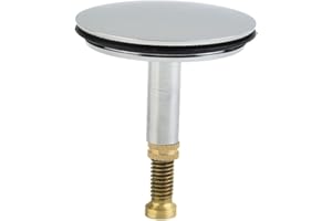 Copper Bath Tub Waste Plug, 43mm Bathtub Drain Stopper, Adjustable Chrome Plated Pure Copper Sink Drain Cover for Bathtub, Ba