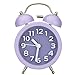 Loud Alarm Clock for Heavy Sleepers Bedrooms, Analog Alarm Clock, Small Alarm Clock, Retro Design for Kids, Battary Operation, 3 inch, Purple