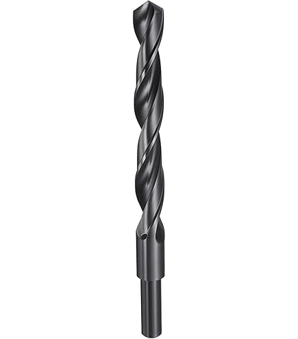TA-VIGOR 14.5mm Reduced Shank Drill Bit, 1/2 Inch Shank Blacksmith Drill Bit High-Speed Steel Twist Drill Bit HSS 9341 For Aluminium, Steel, Wood, Plastic, Black Oxide